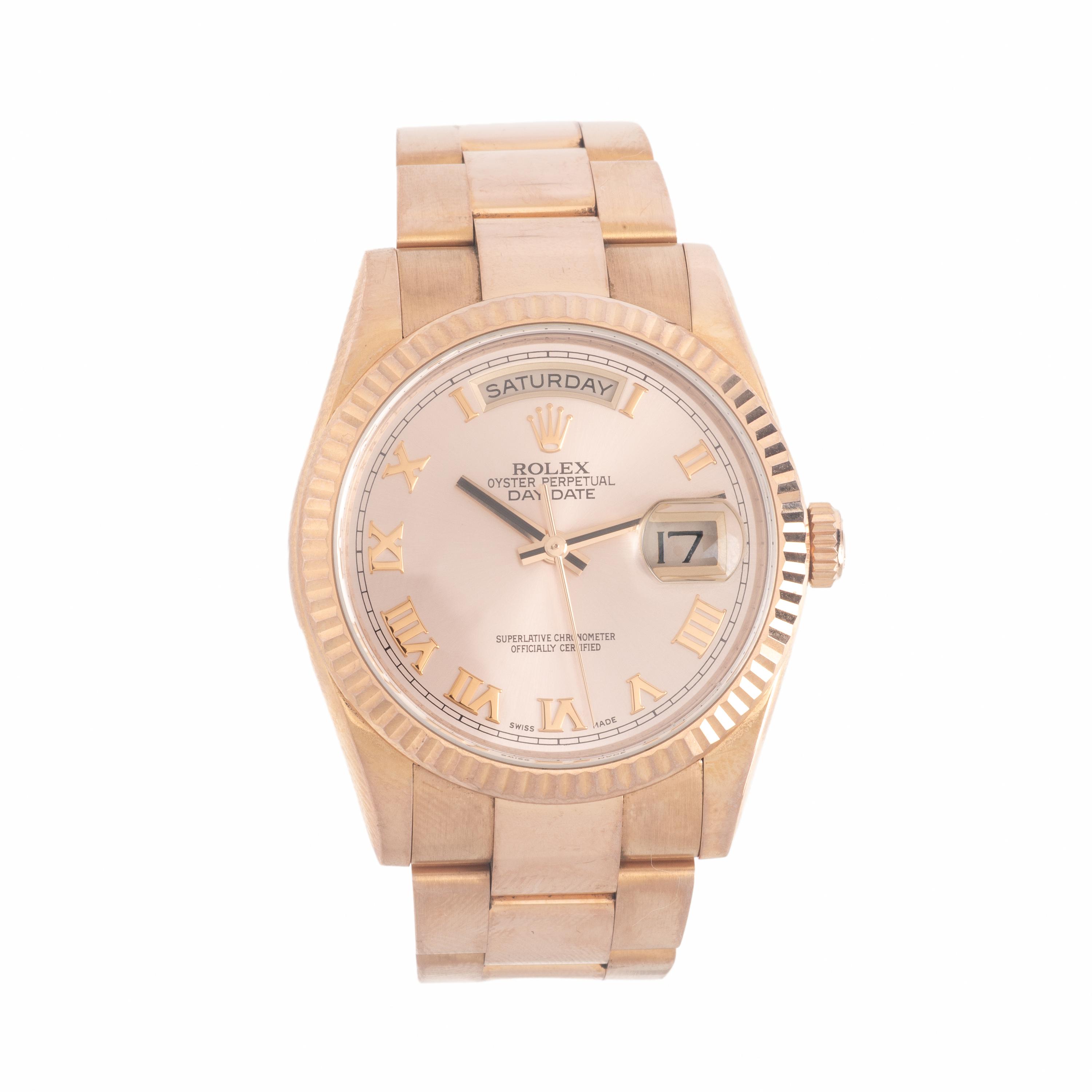 Rolex, Ref. 118235F, 18K 'Everose' Gold 'Day-Date' Watch