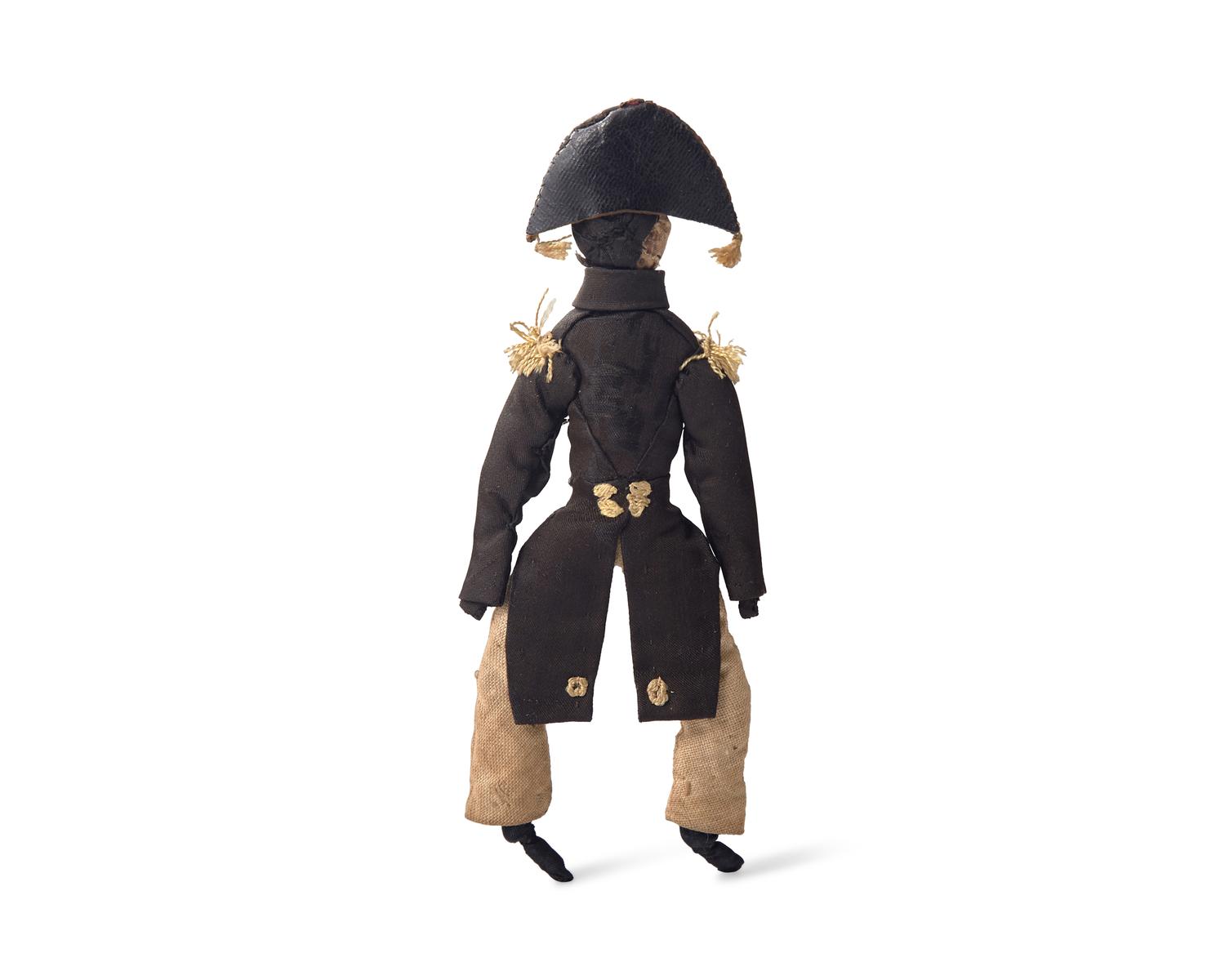A Sewn and Stitched Cloth and Leather Sea Captain Doll