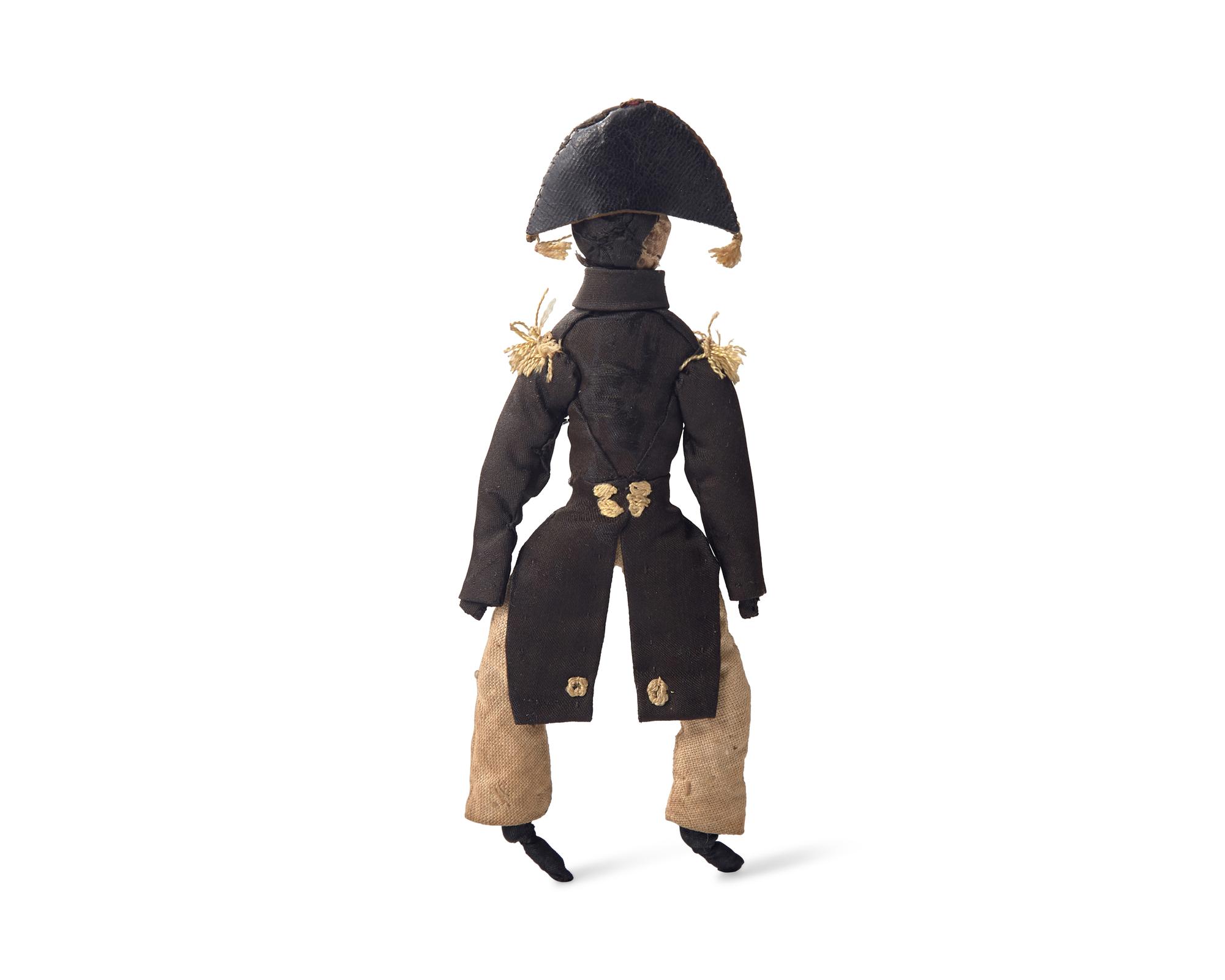A Sewn and Stitched Cloth and Leather Sea Captain Doll