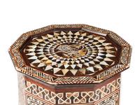 A Pair of Moorish Style Marquetry Decagonal Tables