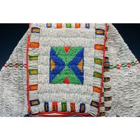Sioux Child's Beaded Hide Cradle
