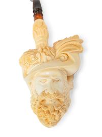 A Group of Seven Carved Meerschaum Pipes