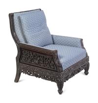 A Chinese Carved Hardwood Armchair