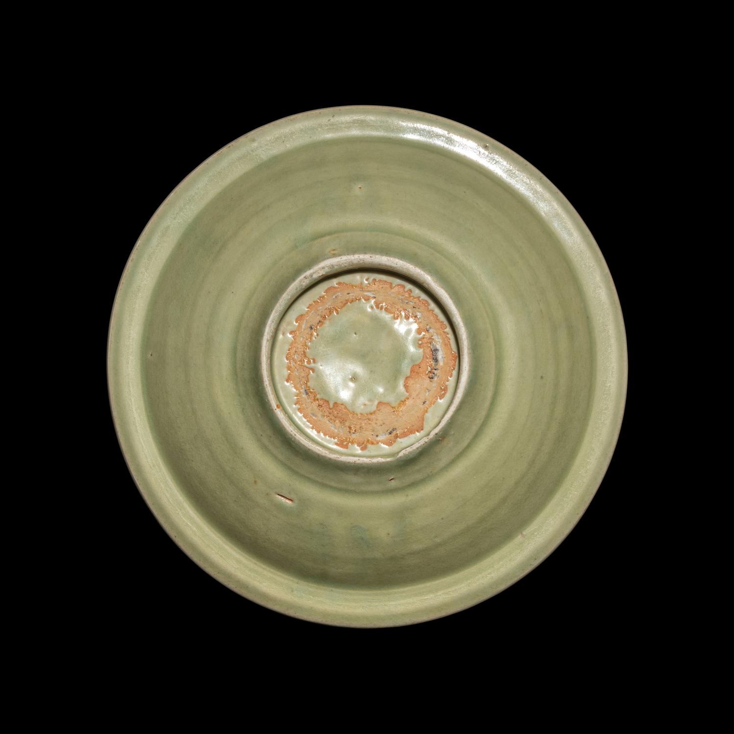 A Chinese Longquan Celadon Porcelain 'Peony' Charger, Ming Dynasty 明 龍泉窯刻牡丹紋大盤