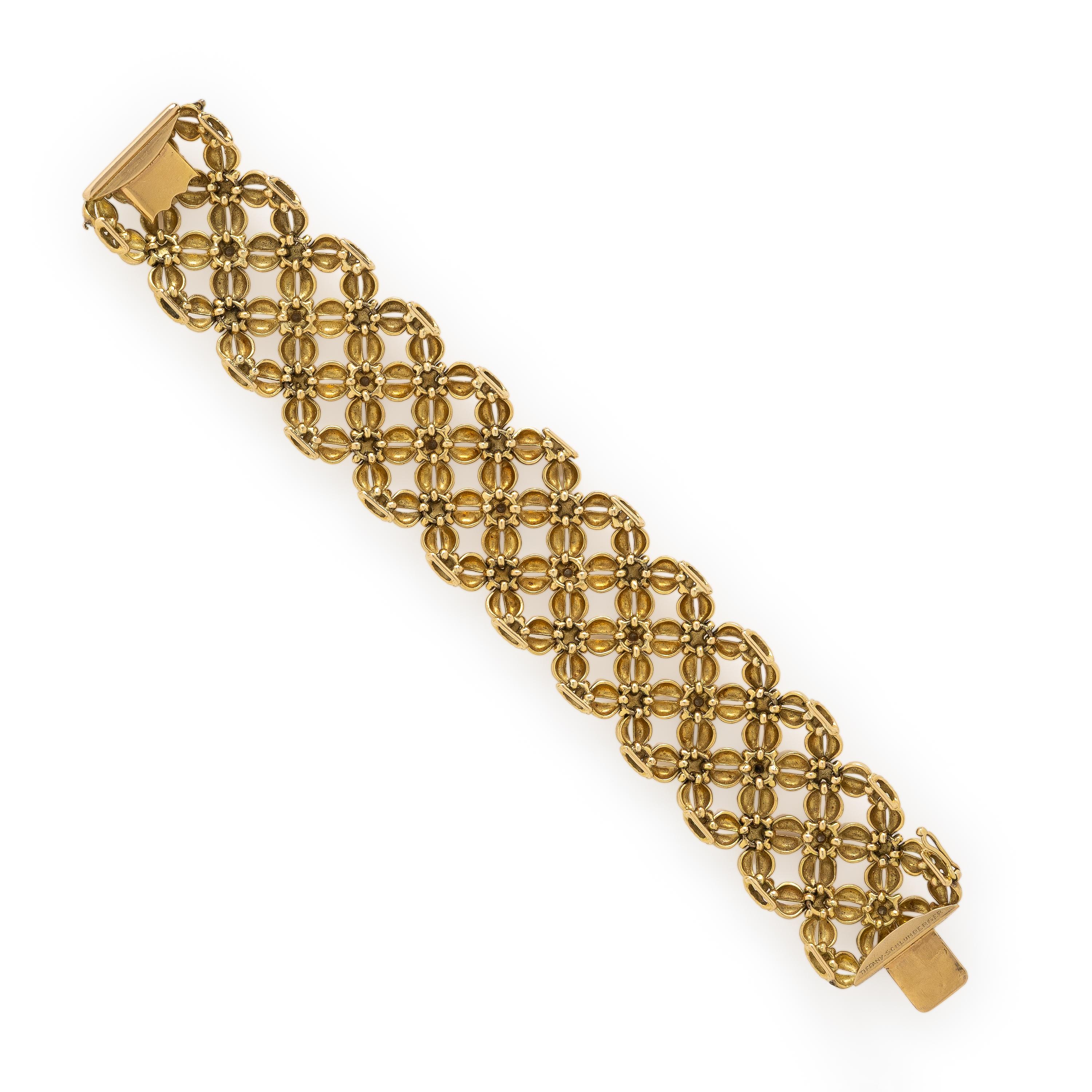 Tiffany & Co., Schlumberger, 'Daisy', Yellow Gold and Diamond Bracelet