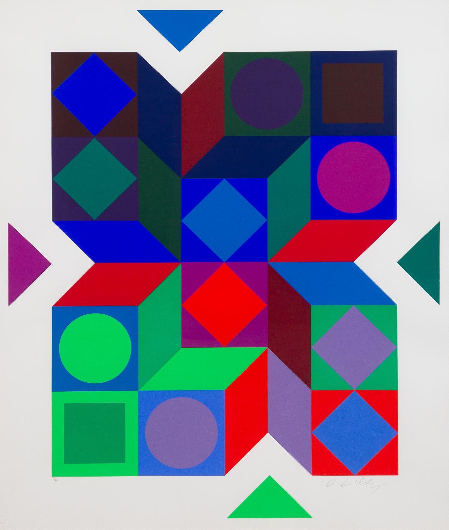 Victor Vasarely, (French/Hungarian, 1906-1997), Tridim, 1968