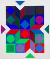 Victor Vasarely, (French/Hungarian, 1906-1997), Tridim, 1968