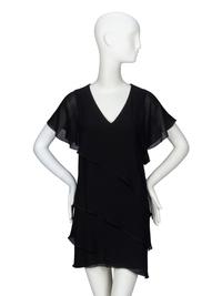 SAINT LAURENT, SILK GEORGETTE MINIDRESS