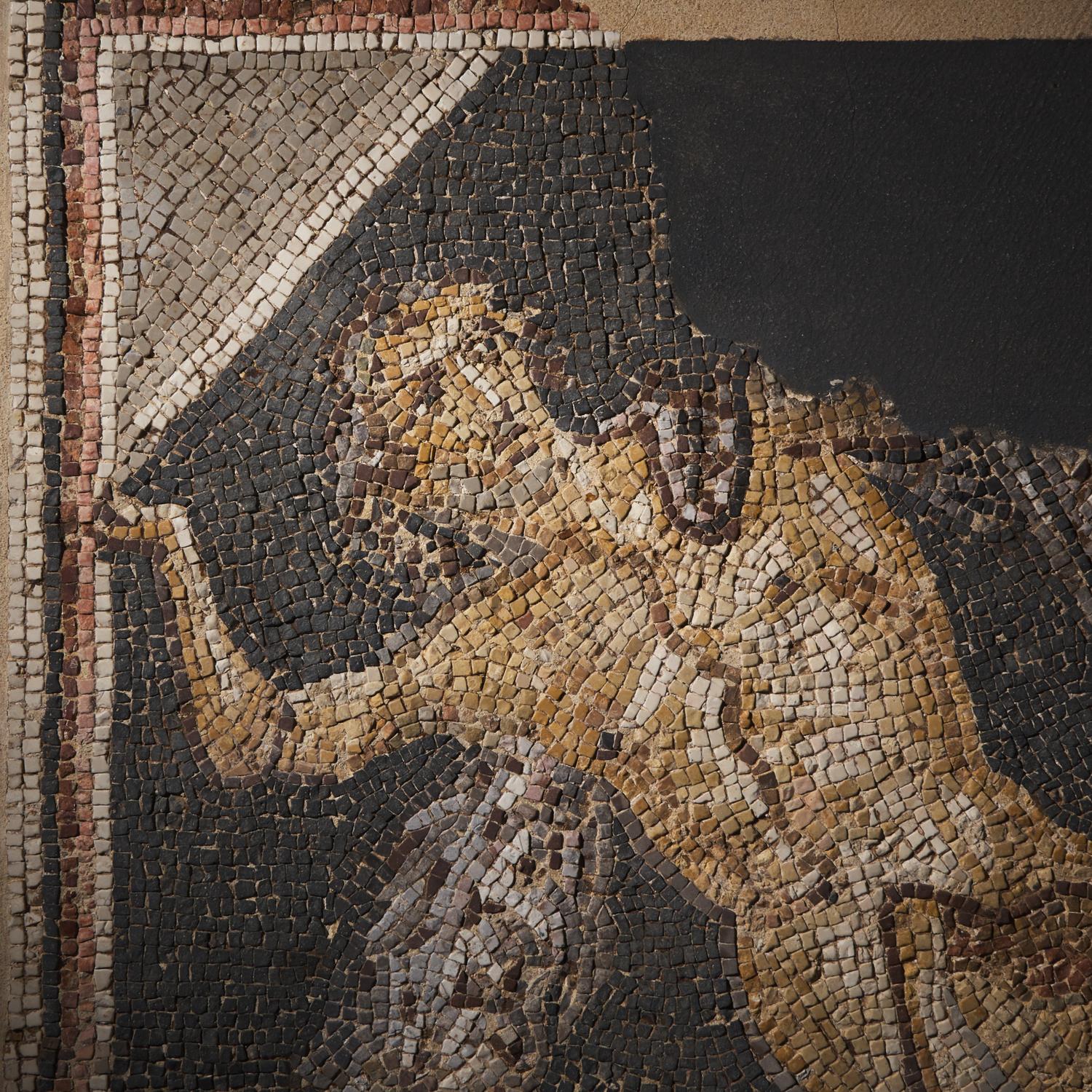 A Roman Style Stone Mosaic Panel with a Centaur