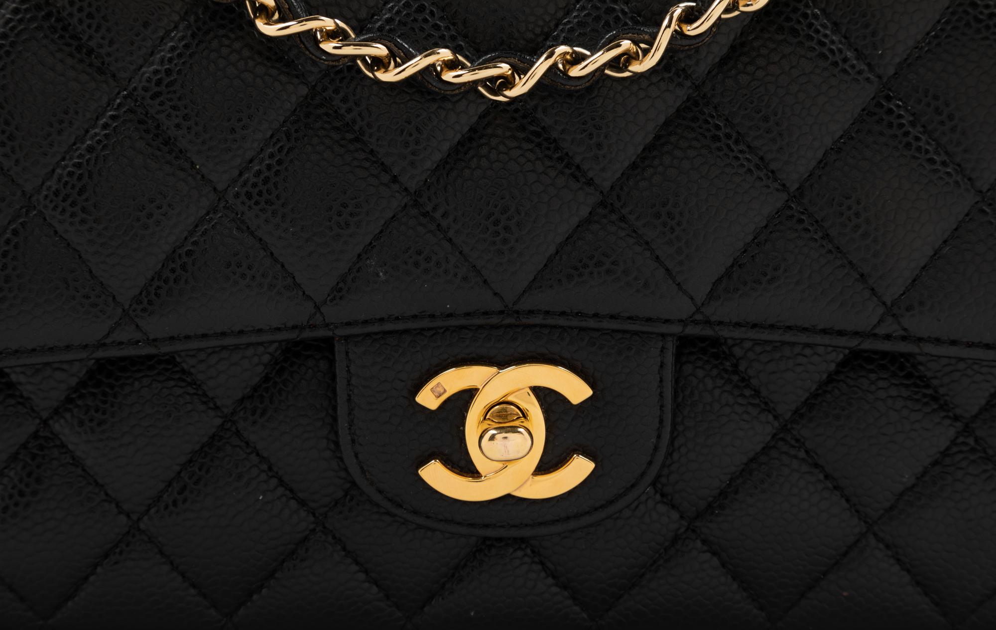 Chanel Black Double Flap Handbag, 2008-2009