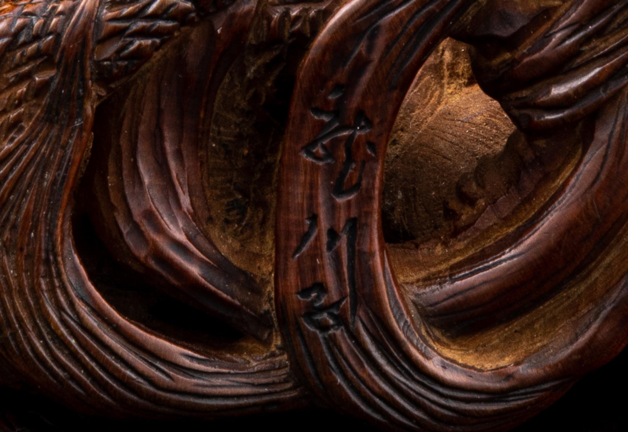 Five Japanese Carved Wood Netsuke