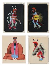 untitled, fancy dancers and woman with basket