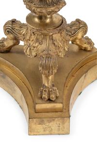 A Pair of French Gilt Bronze Candlesticks