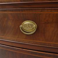 A Federal bowfront inlaid mahogany chest of drawers circa 1800