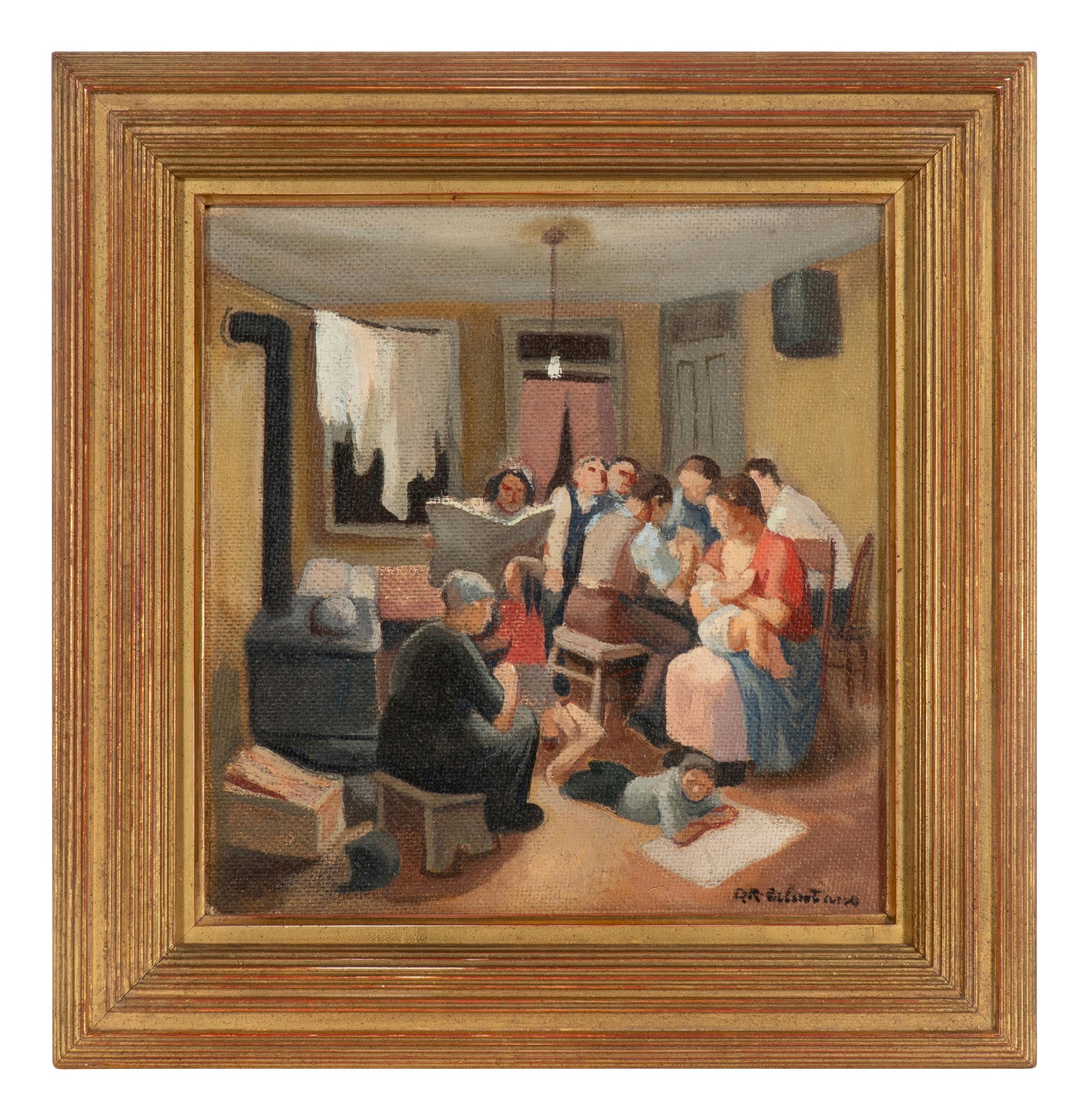 Daniel Celentano (American, 1902–1980) — Idle Hours (Study for a larger oil)