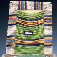 Sioux Child's Beaded Hide Cradle