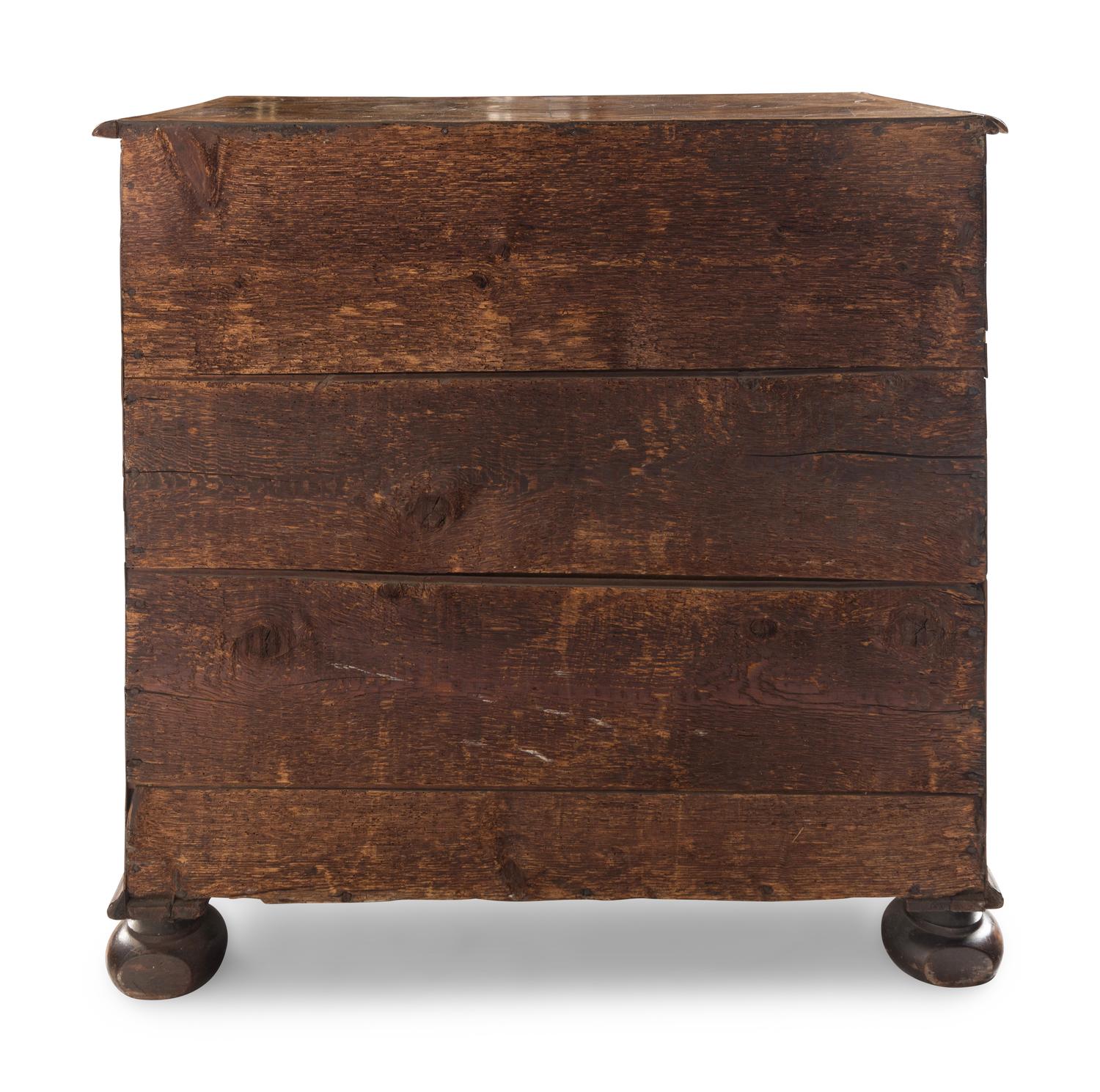 A William and Mary Walnut Chest of Drawers
