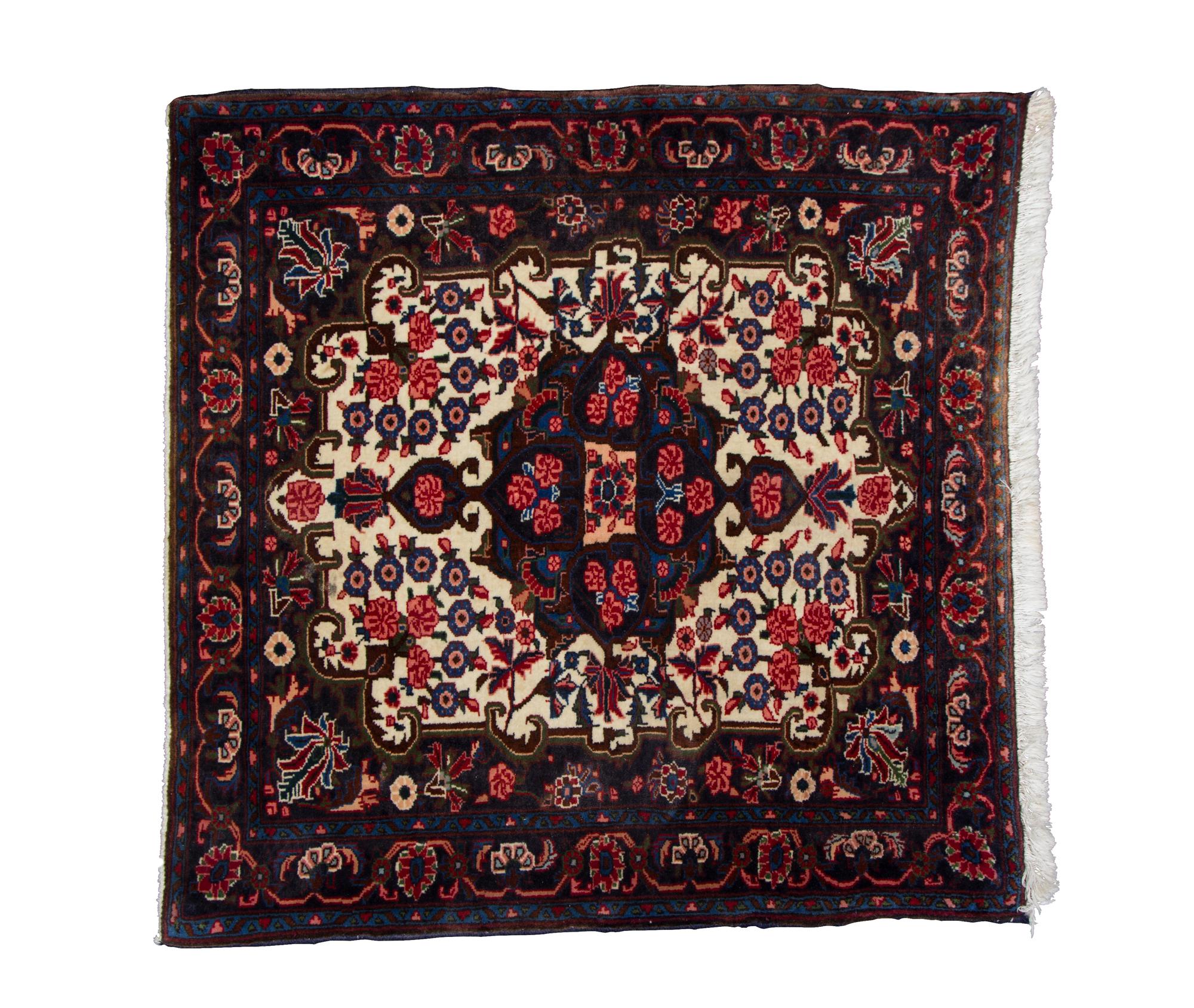 A Bijar Wool Rug 2 feet 8 inches x 2 feet 8 inches. — PERSIA