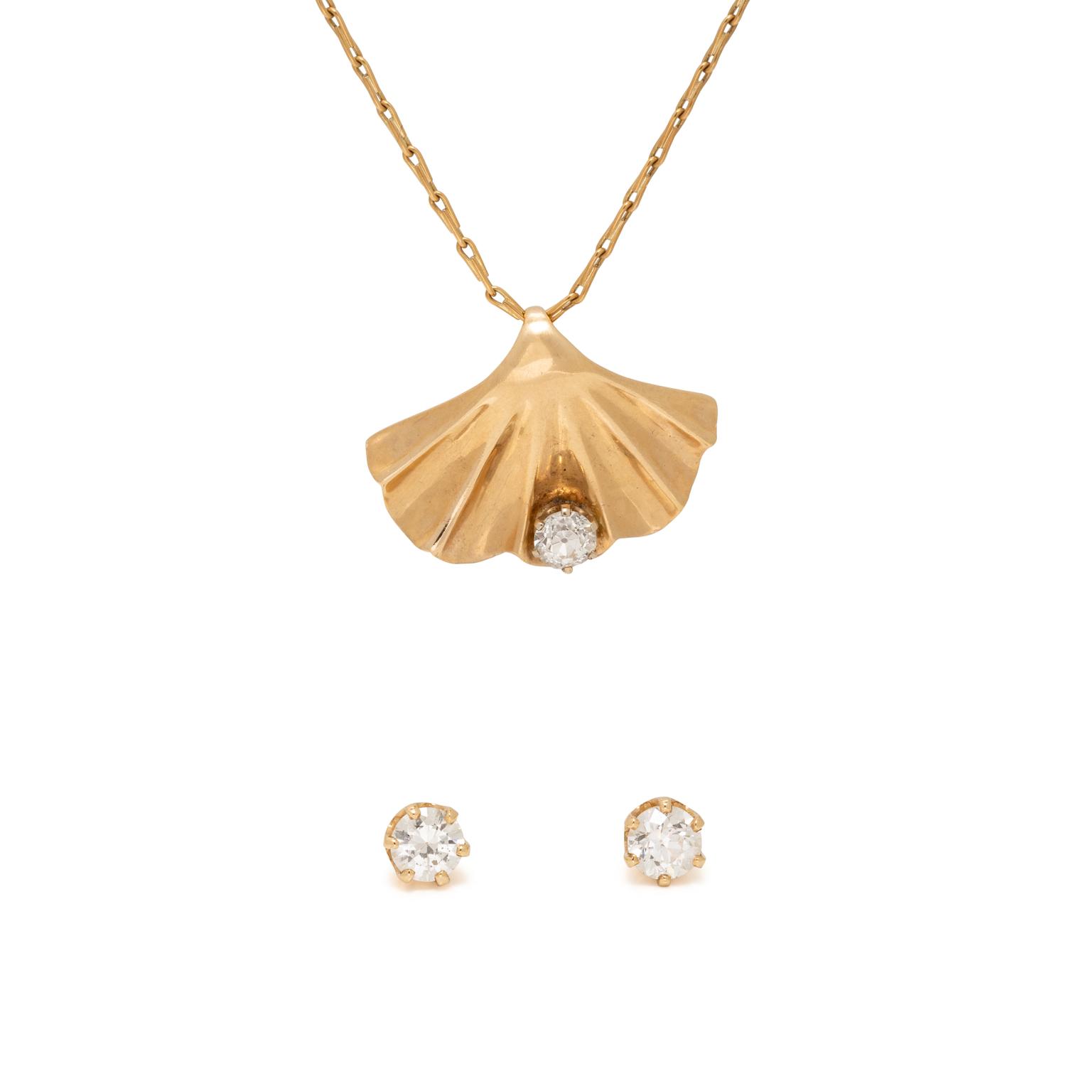 COLLECTION OF YELLOW GOLD AND DIAMOND JEWELRY