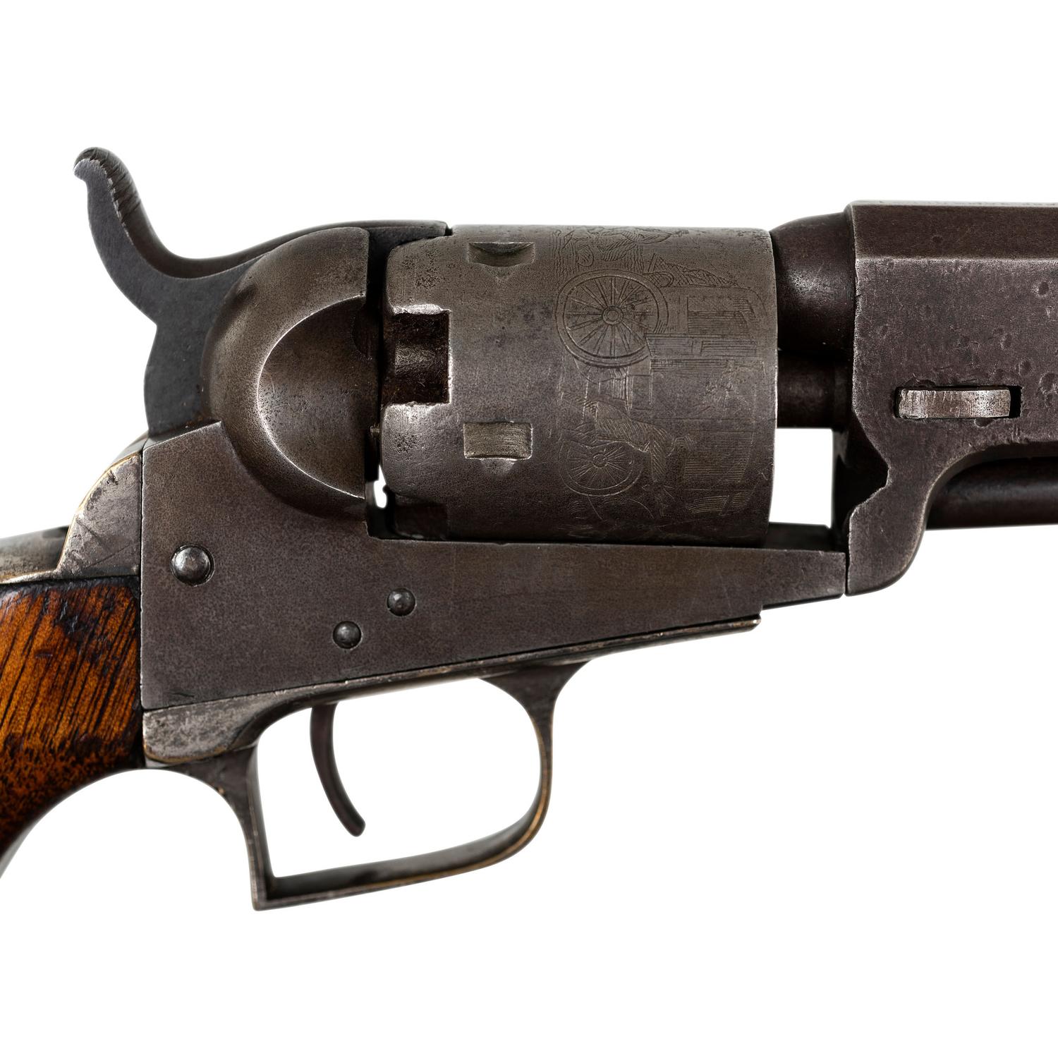 Colt Model 1849 "Square Back" Pocket Model or "Baby Dragoon with Loading Lever" Revolver