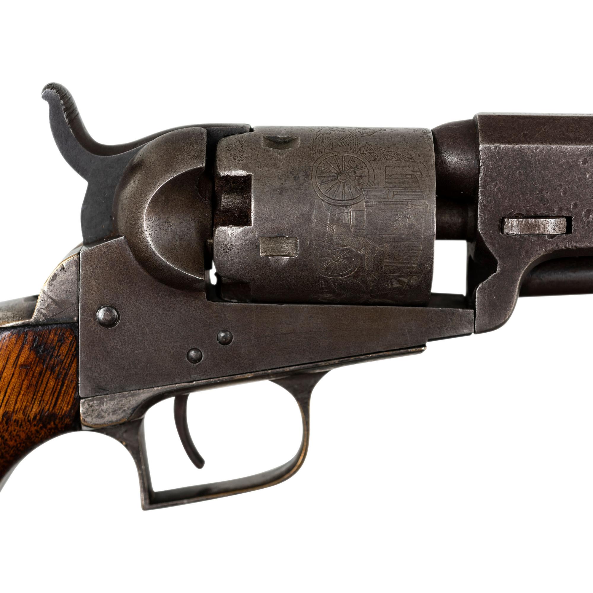 Colt Model 1849 "Square Back" Pocket Model or "Baby Dragoon with Loading Lever" Revolver