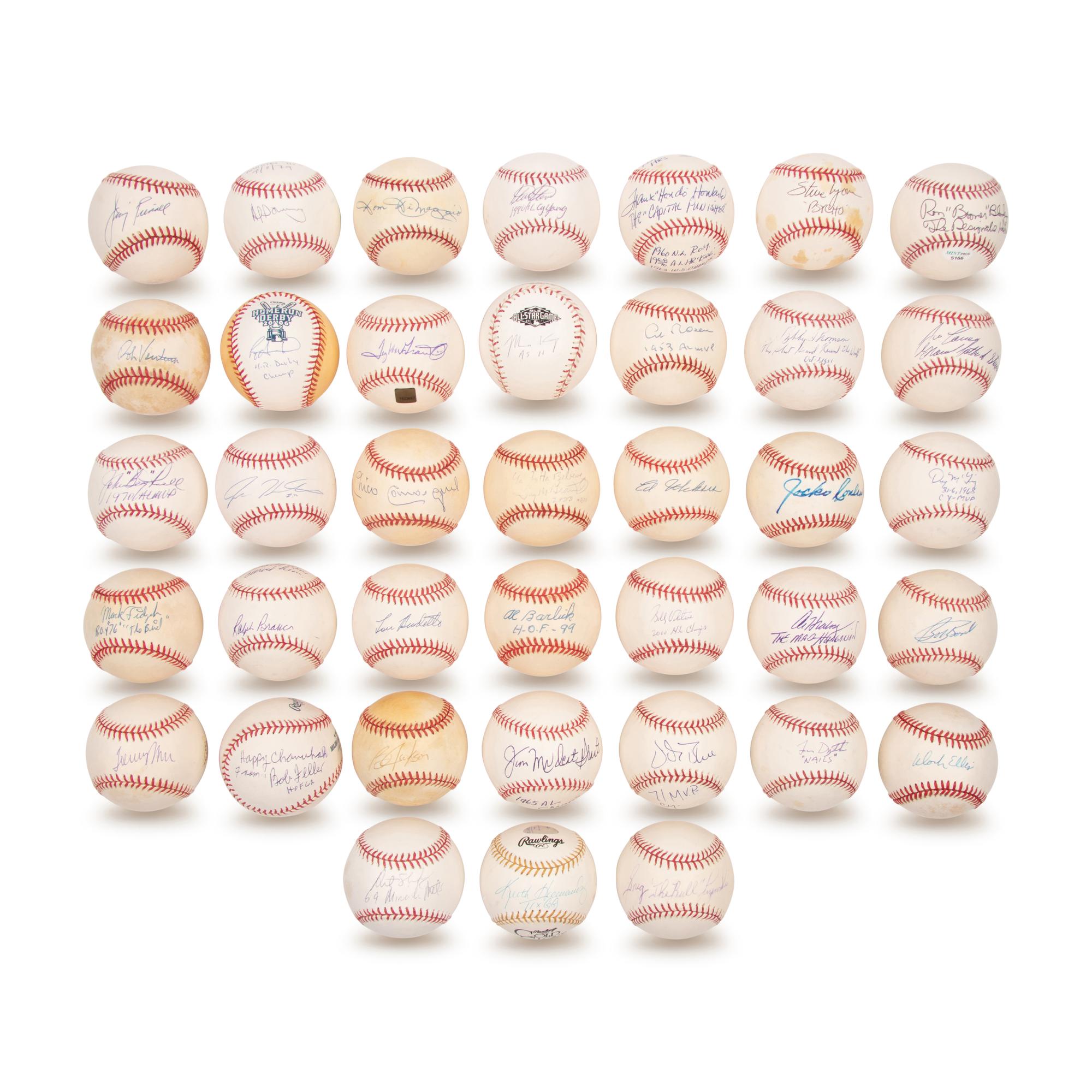 A Large Collection of Notable Signed Autograph Baseballs (38)