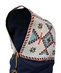 Sioux Beaded Soft-sided Cradle, with American Flags