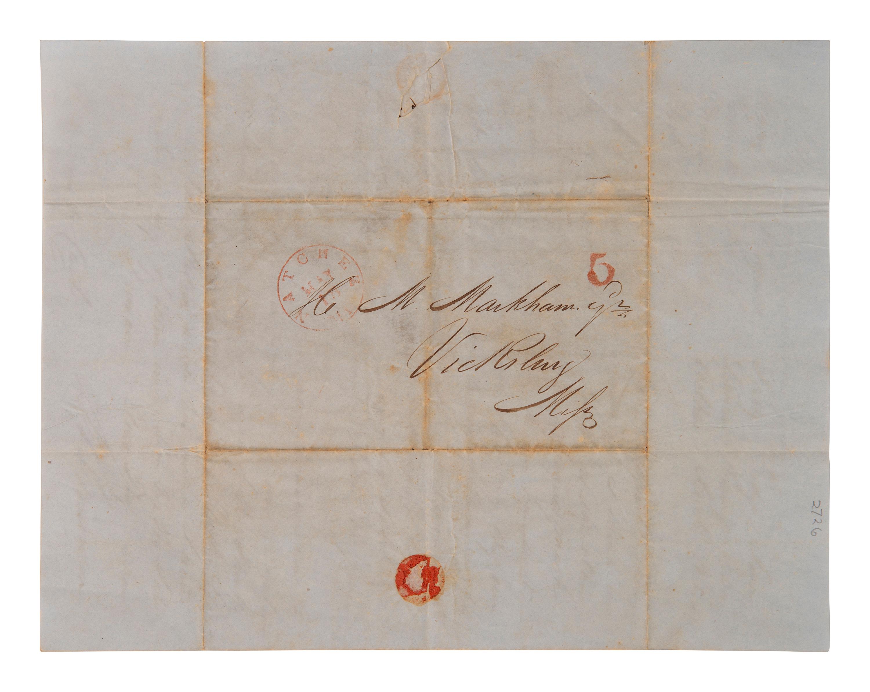 [ENSLAVEMENT]. Letter regarding the sale of 22 named enslaved persons, with legal implications. 1846.