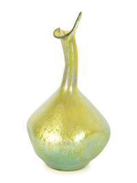 A Loetz Green Rosewater Sprinkler Vase