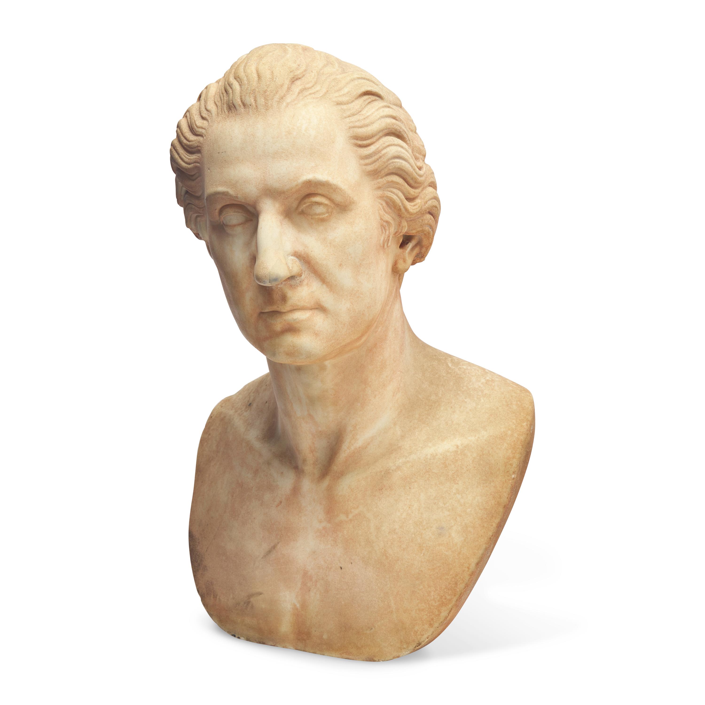 Attributed to Horatio Greenough (1805-1852), A Marble Bust of George Washington (1732-1799)