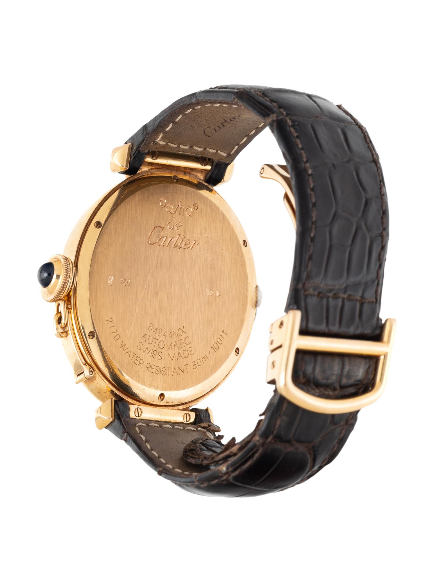 CARTIER, REF. 2770 18K YELLOW GOLD LARGE 'PASHA' WATCH