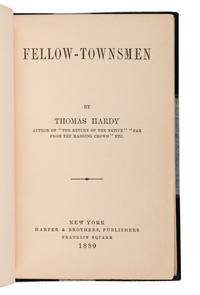 HARDY, Thomas (1840-1928). Fellow-Townsmen . New York: Harper & Brothers, 1880.