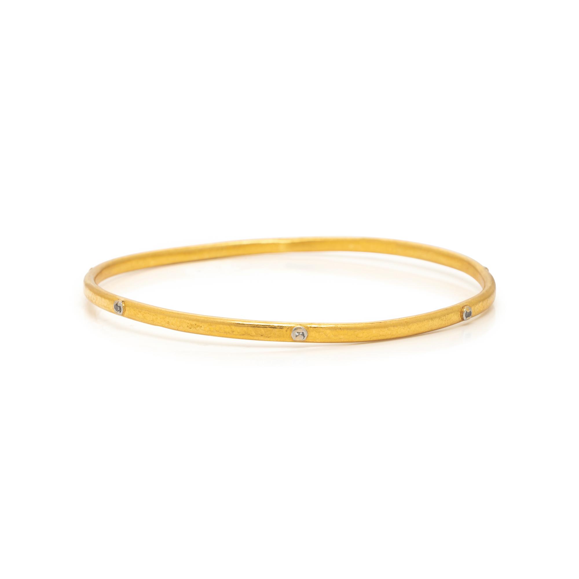 Gurhan, 'Hoopla', Three Yellow Gold and Diamond Bangle Bracelets