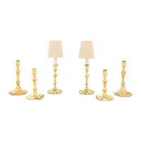 Three Pairs of English Candlesticks