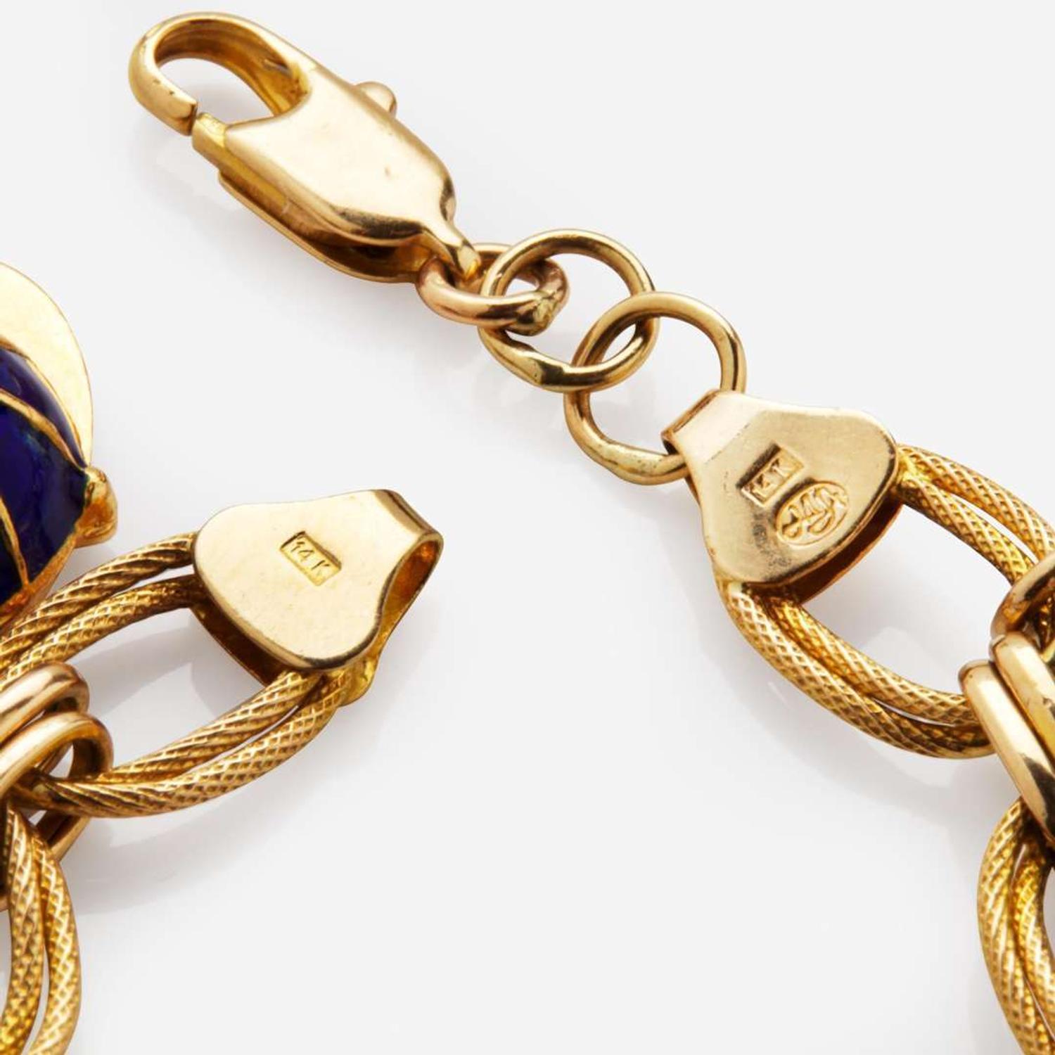 A 14K Yellow Gold Charm Bracelet