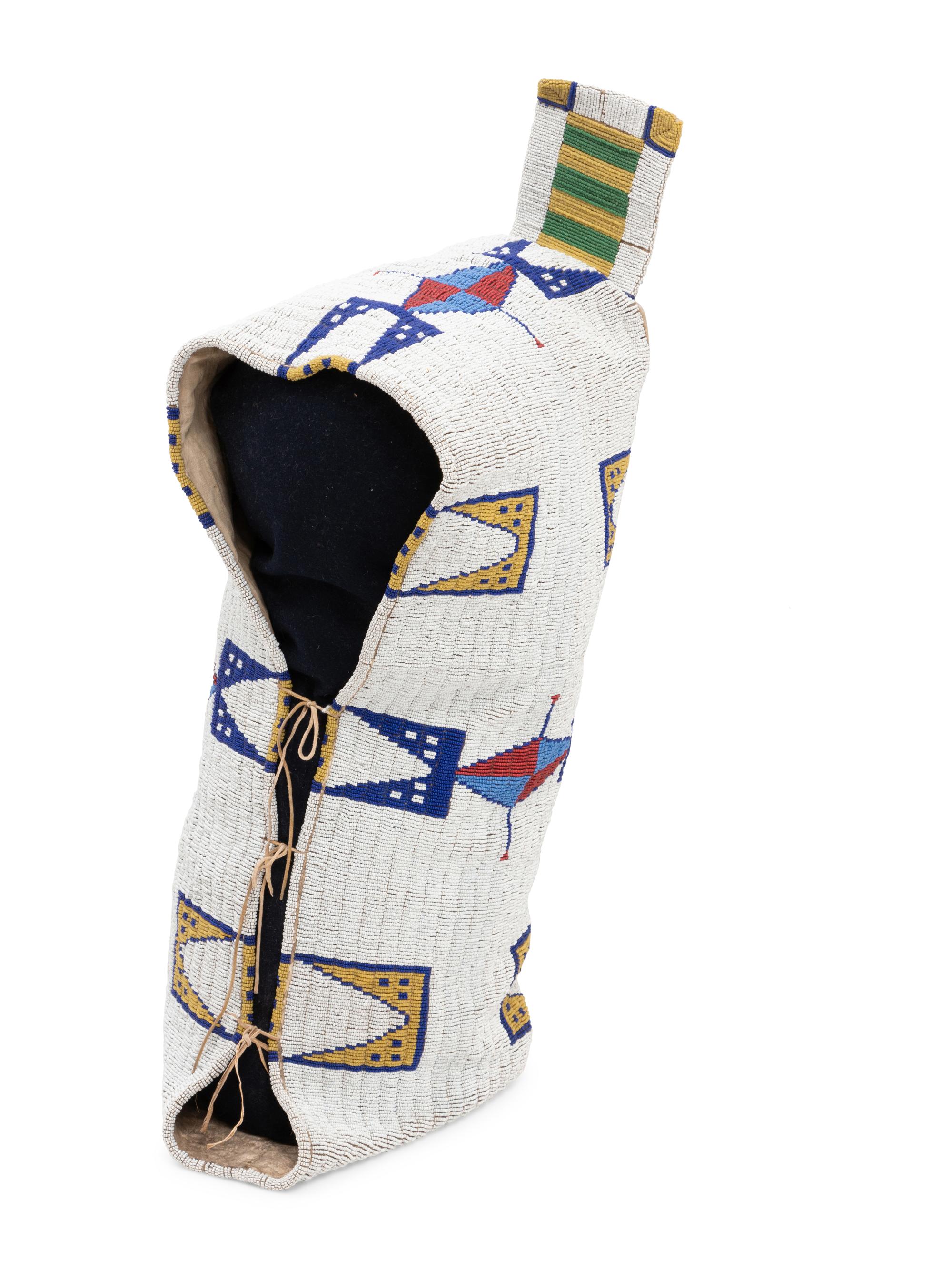 Sioux Beaded Hide Doll Cradle