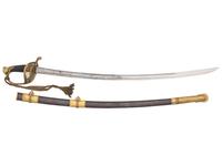 [CIVIL WAR]. High grade Horstmann US Model 1850 Staff & Field Officer’s sword with etched cavalry blade.
