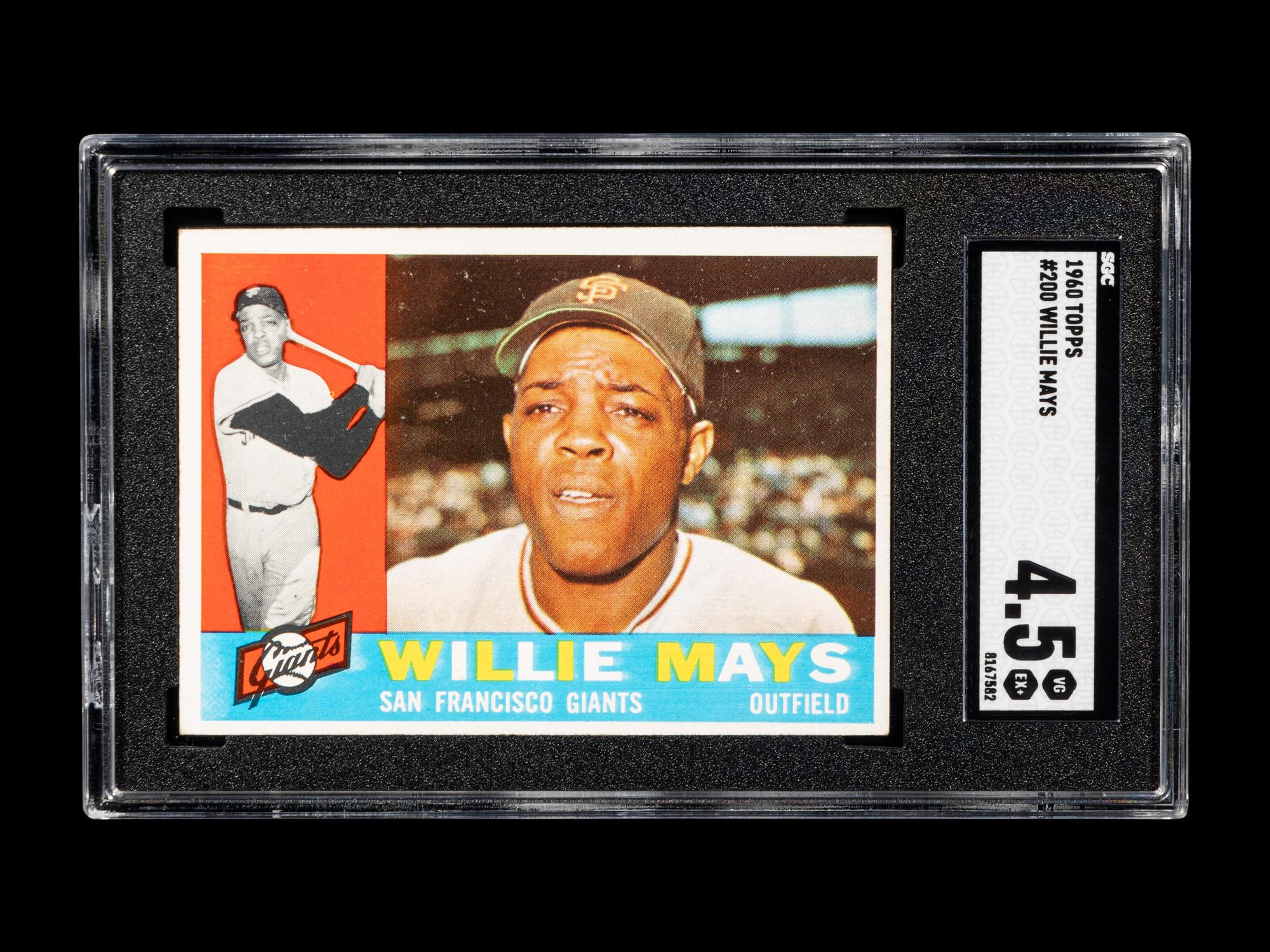 A 1960 Topps Willie Mays Baseball Card No. 200 (SGC 4.5 VG/EX+)