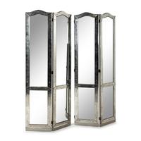 A Venetian Style Mirrored Four-Panel Floor Screen