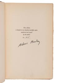 HUXLEY, Aldous (1894-1963). Brave New World . Garden City, NY: Doubleday, Doran & Company, 1932.