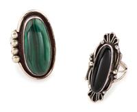 Mexican and Southwestern-style Silver Jewelry, with Inlay