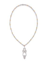 DIAMOND AND COLORED DIAMOND NECKLACE