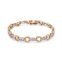 BICOLOR GOLD AND DIAMOND BRACELET