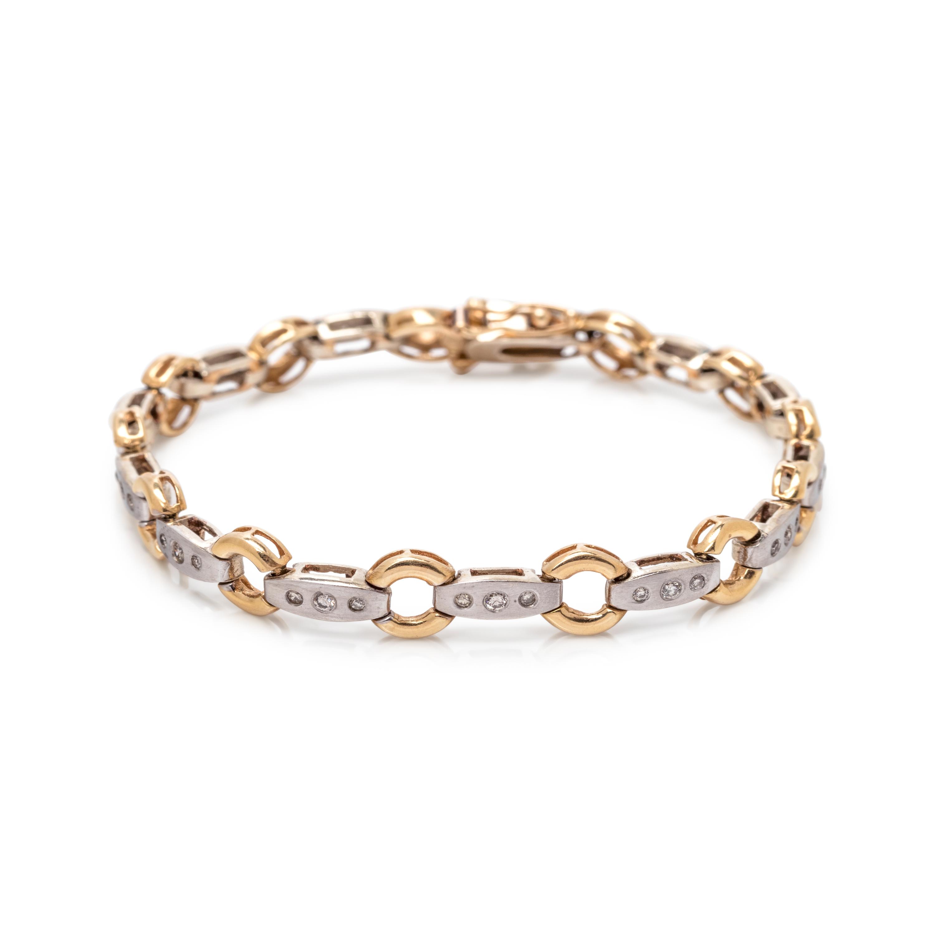 BICOLOR GOLD AND DIAMOND BRACELET