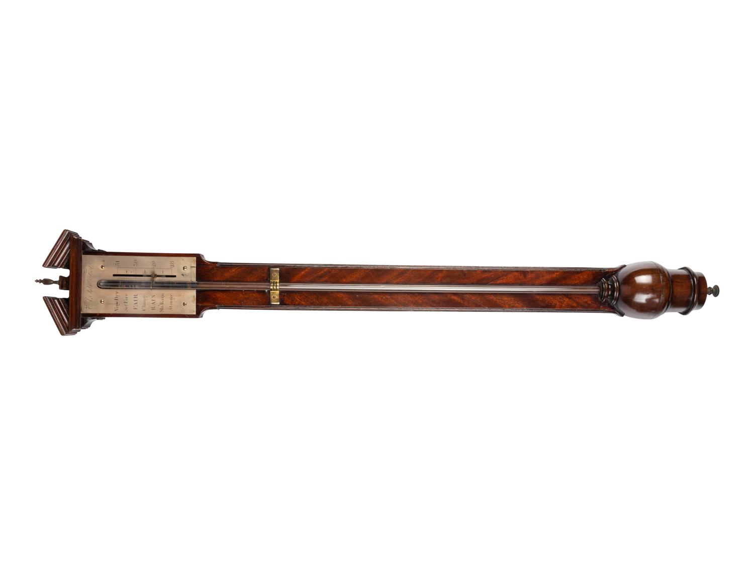 A George III Mahogany Stick Barometer