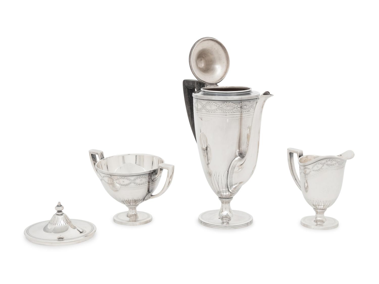 A Tiffany and Co. Silver Four-Piece Coffee Service