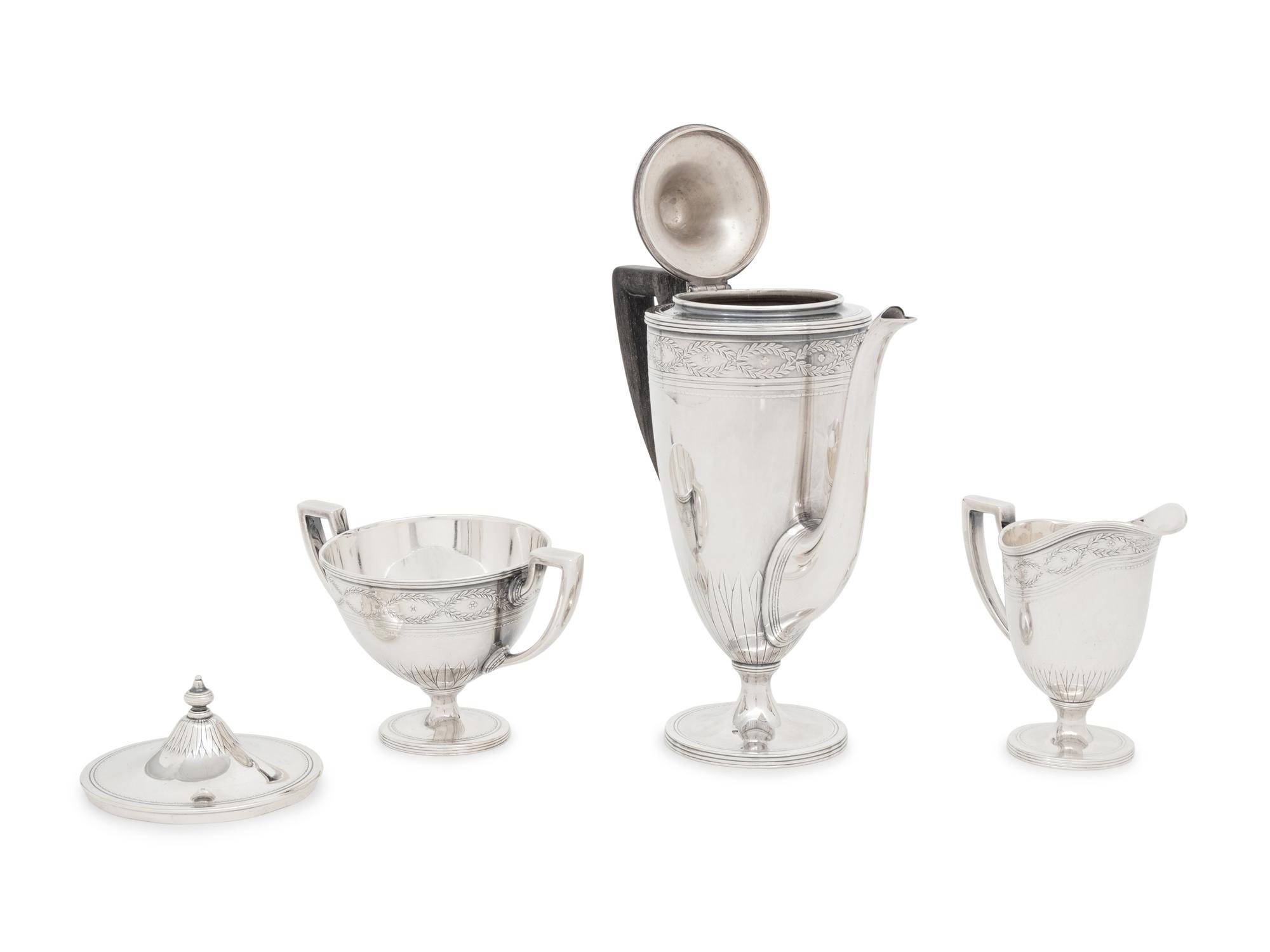 A Tiffany and Co. Silver Four-Piece Coffee Service