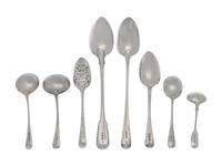 A Collection of English Silver Table Spoons