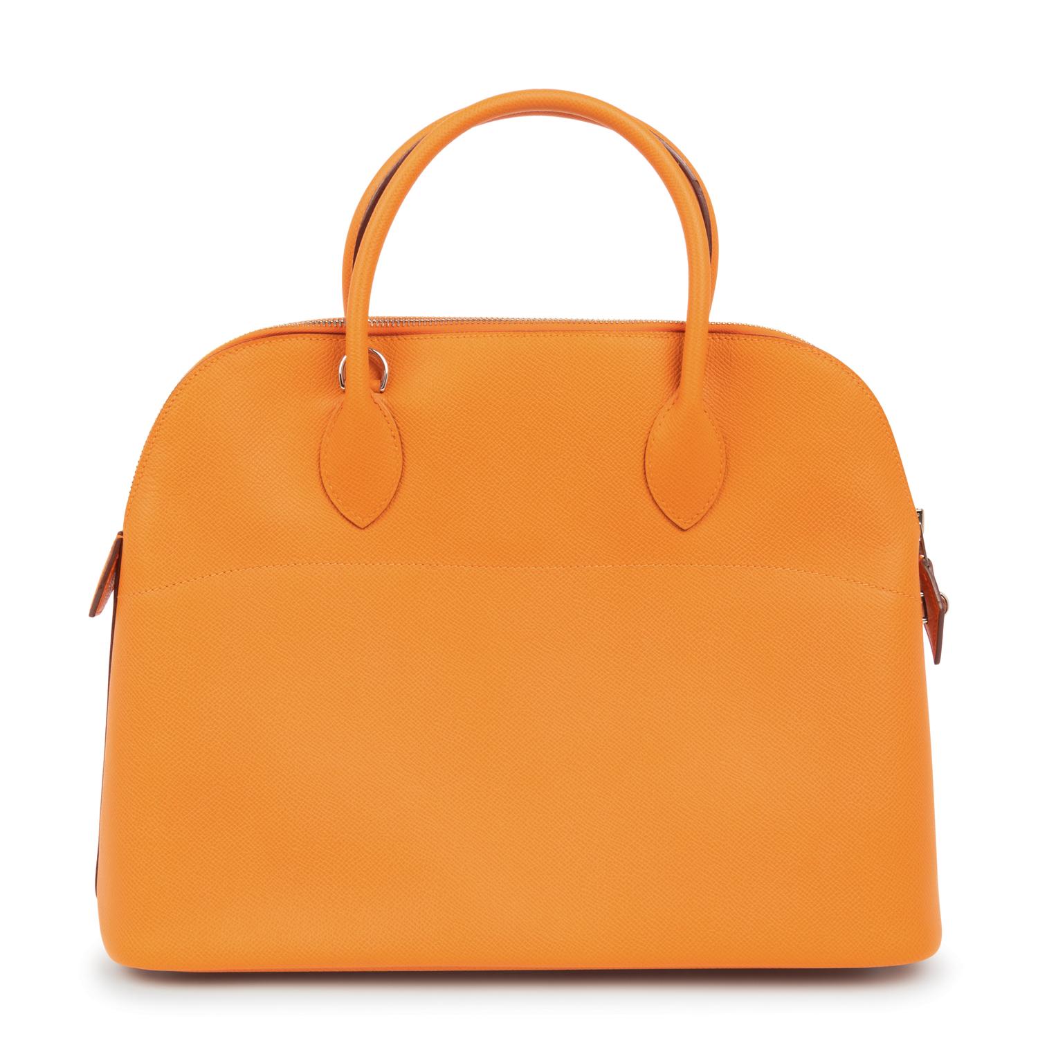 Hermès Orange Leather Bolide Bag 37cm, 2007