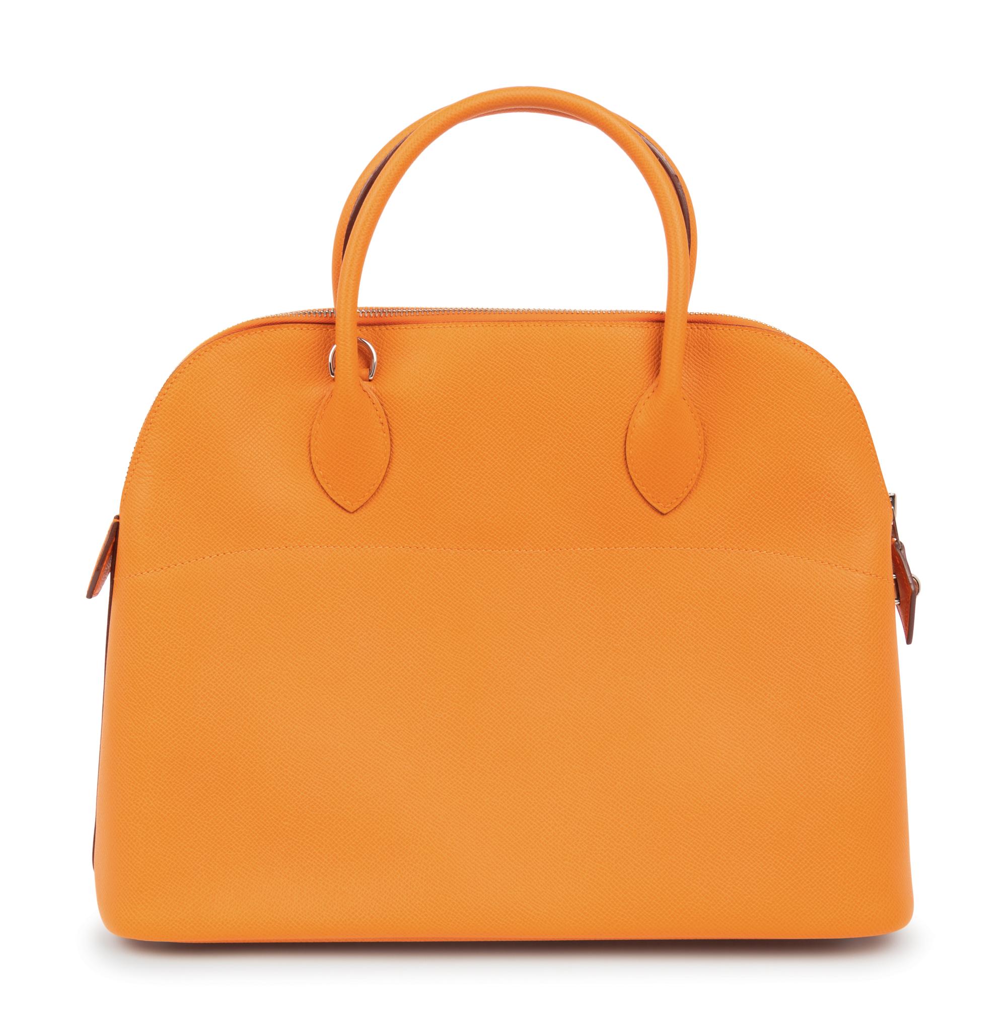 Hermès Orange Leather Bolide Bag 37cm, 2007